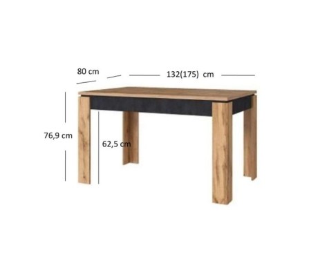 NICOLE jedálenský stôl s rozkladom 130-175cm