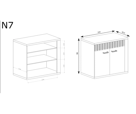 NATURAL N7 komoda