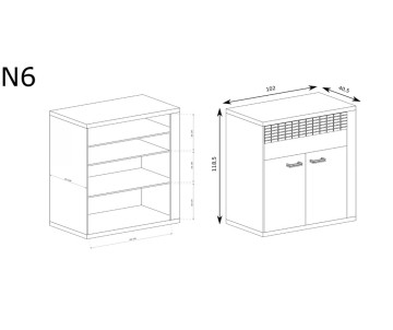Natural N-6 komoda