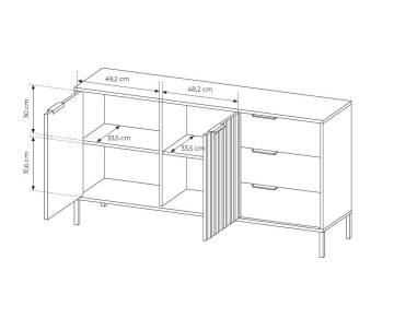 RAVE komoda 153 2D3S