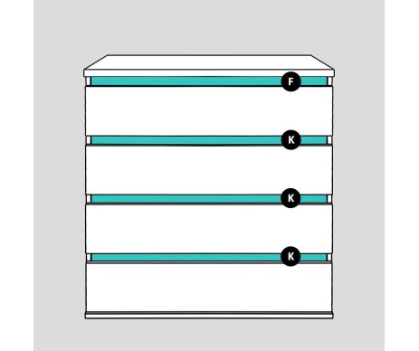 Rea AMY 3  komoda 90cm