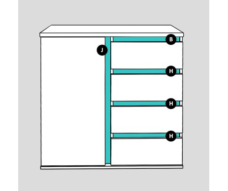 Rea AMY 7 komoda 90cm