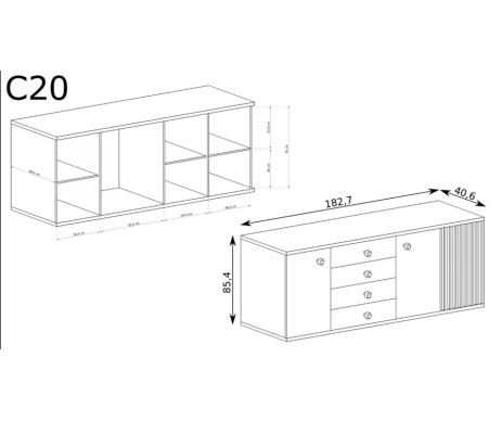 Cali C20 komoda 182.7